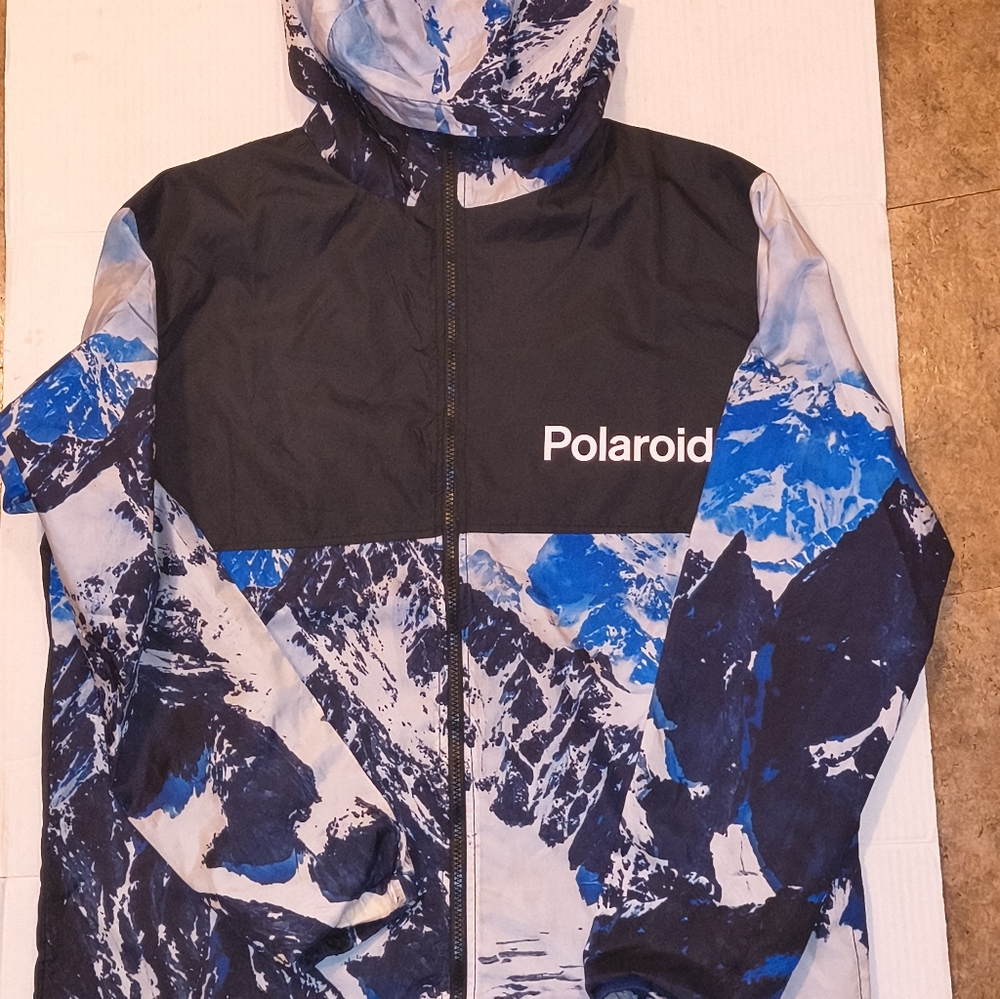 Polaroid Blue and Black Mountain Print Jacket